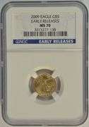 Flawless 2009 $5 American Gold Eagle. NGC MS70 Early Releases