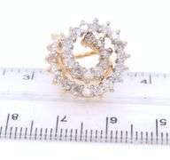 14kt Yellow gold 2.58ctw diamond swirl earrings