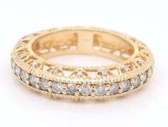 14kt Yellow gold fancy diamond band