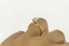 14K Yellow Gold 1.00 Ct Diamond Solitaire Engagement Ring