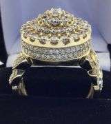 IMPRESSIVE 14K YELLOW GOLD MIAMI CUBAN SHANK DIAMOND MEN’S RING