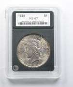 MS67 1924 Peace Silver Dollar NGP