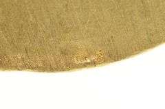 14K Yellow Gold Hawaiian State Wax Seal Ornate Embossed Pendant