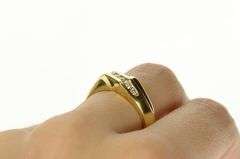 14K Yellow Gold 0.28 Ctw Men's Diamond Wedding Band Ring