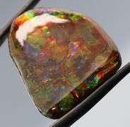 Stained glass patterned 29.36ct Ammolite