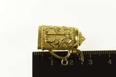 18K Yellow Gold 3D Ornate German Beer Stein Articulated Charm/Pendant