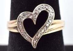 Loving 10K Yellow Gold Diamond Heart Ring