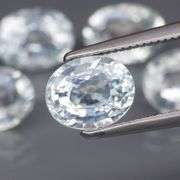 Gorgeous 6ct untreated platinum blue Aquamarine set