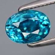 Glittering 1.37ct diamond luster London blue Zircon