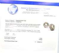 14kt Yellow gold 2.58ctw diamond swirl earrings