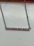 BRAND NEW 14K WHITE GOLD AND PINK SAPPHIRE NECKLACE