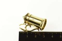 10K Yellow Gold Articulated 50 Engrave German Beer Stein Charm/Pendant