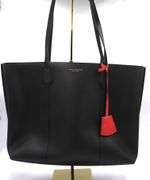 Tory burch black leather tote bag