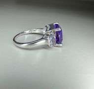 Beautiful VVs1  6.5 Ctw. Natural Amethyst and Tanzanite Ring.