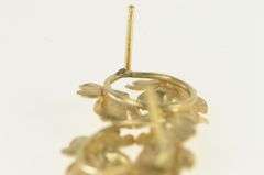 14K Yellow Gold Dogwood Flower Vintage Cluster Stud Earrings