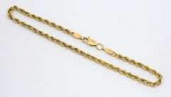 Useful 14k YG Rope Bracelet