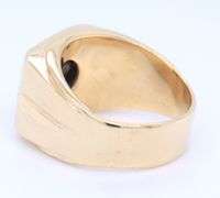 Gent's 14kt yellow gold 1ctw diamond cluster ring