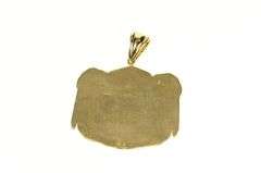 14K Yellow Gold Hawaiian State Wax Seal Ornate Embossed Pendant