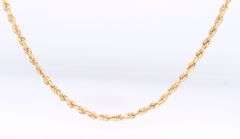14kt Yellow gold rope chain necklace