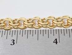 Sturdy 14K Yellow Gold Double Link Chain Bracelet