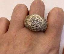 SPARKLING CLASSIC 14K YELLOW GOLD MEN’S DIAMOND RING
