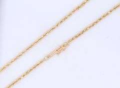 14kt Yellow gold rope chain necklace