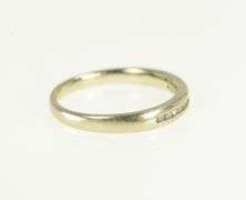 14K White Gold Diamond Classic Vintage Wedding Band Ring