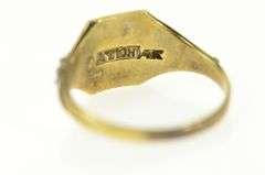 14K Yellow Gold Art Deco Monogrammable Ornate Child's Ring
