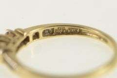 10K Yellow Gold Three Stone Diamond Vintage Promise Ring