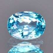 Glittering 1.46ct diamond luster blue Zircon