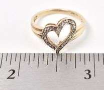 Loving 10K Yellow Gold Diamond Heart Ring