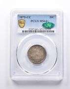 MS64+ 1875-CC Seated Liberty Twenty Cent Piece CAC PCGS