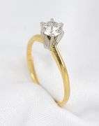 Traditioonal 14K YG 1/2 Carat Diamond Solitaire
