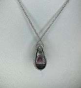 Dazzling 1.25 Ct Natural Pinkish Red Tourmaline Pendant