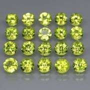Fantastic 6.09ct 4mm round cut Peridot set