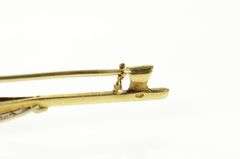 14K Yellow Gold Oval Natural Opal Victorian Diamond Bar Pin/Brooch