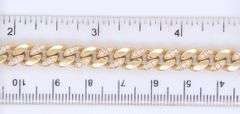Cuban link chain ubic zirconia bracelet in 14kt Yellow gold