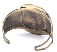 Vintage 925 sterling silver signed huge turquoise cuff bangle