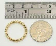 Pandora 14k YG Band of Hearts