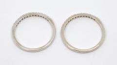 Useful Pair of 14K WG And Diamond Guard Rings