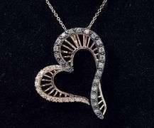 Fancy Le Vian 14K Rose Gold Diamond Heart Pendant Necklace