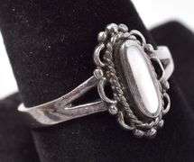 Sterling Silver Mother of Pearl Ring