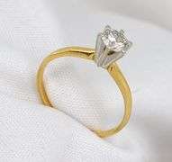 Traditioonal 14K YG 1/2 Carat Diamond Solitaire