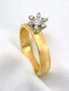 Uniquely Designed 18K YG Star of Diamonds Ring