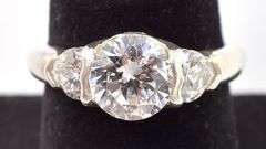 Sterling Silver CZ Gemstone Ring