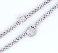 18kt White gold Fope 0.25ctw pave diamond slide necklace