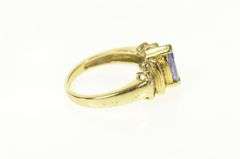 10K Yellow Gold Marquise Tanzanite Diamond Engagement Ring