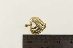 10K Yellow Gold Diamond Inset Heart Love Symbol Pendant