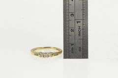10K Yellow Gold Three Stone Diamond Vintage Promise Ring
