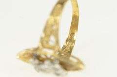 14K Yellow Gold R Diamond Monogram Letter Initial Name Ring